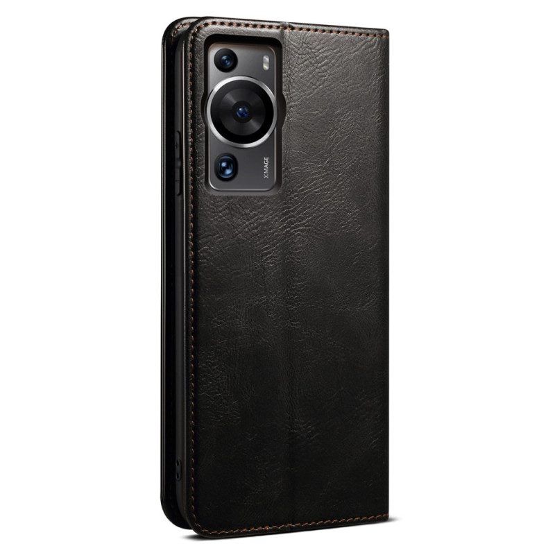 Bescherming Hoesje voor Huawei P60 Pro Folio-hoesje Gewaxt