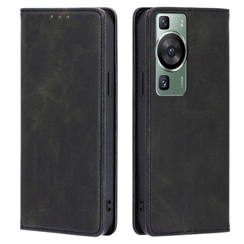 Bescherming Hoesje voor Huawei P60 Pro Folio-hoesje Kuittextuur