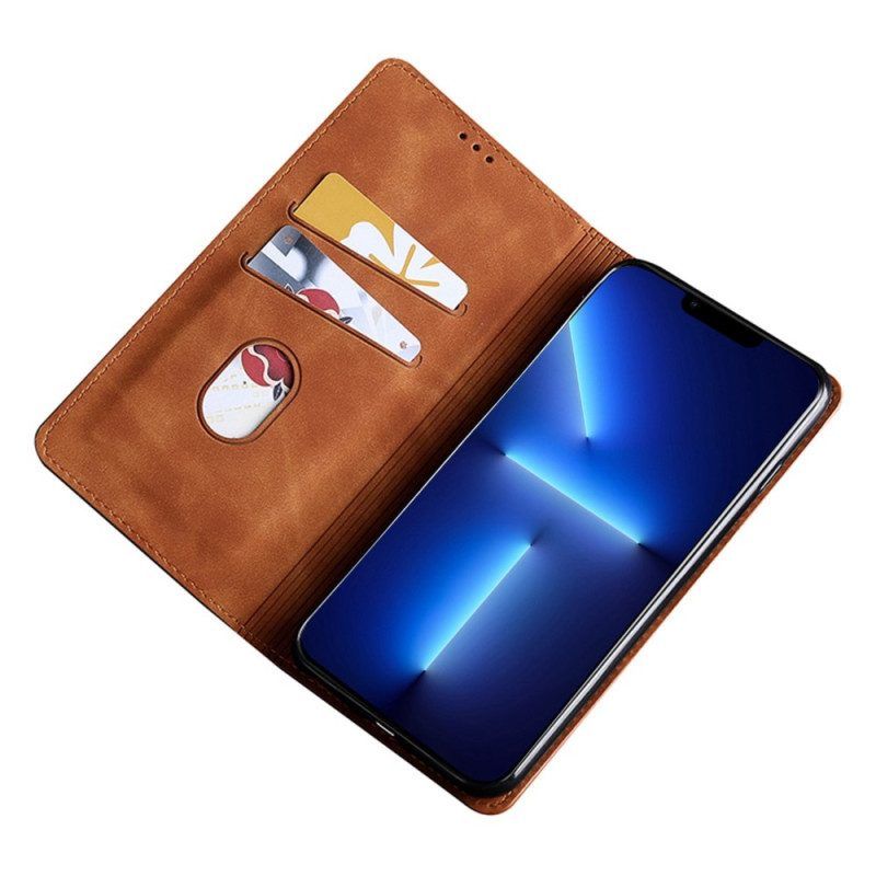 Bescherming Hoesje voor iPhone 14 Plus Folio-hoesje Elegantie Van Kunstleer