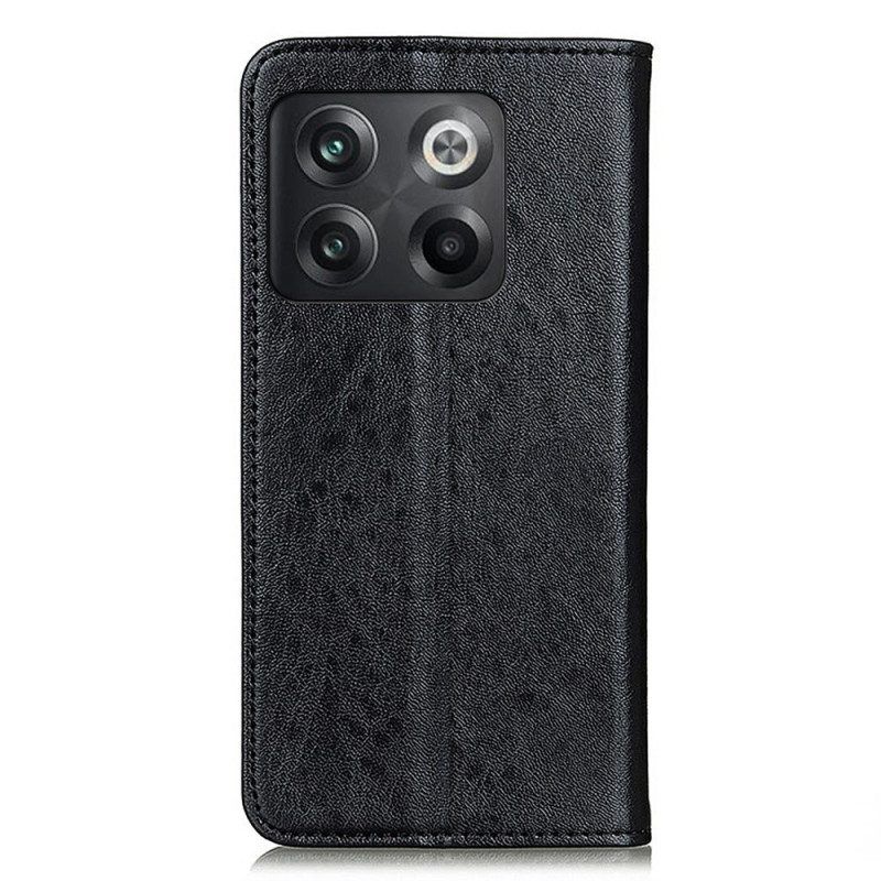 Bescherming Hoesje voor OnePlus 10T 5G Folio-hoesje Getextureerd Kunstleer