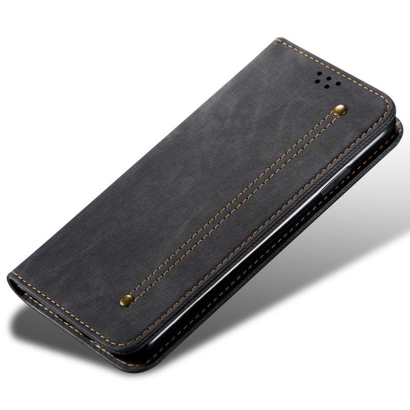 Bescherming Hoesje voor OnePlus Nord 2T 5G Folio-hoesje Spijkerstof