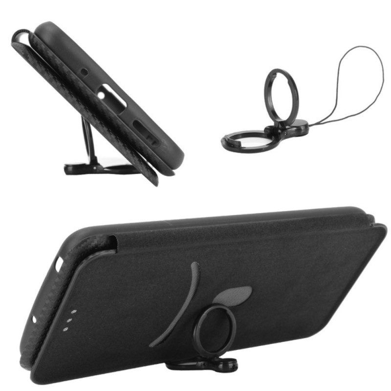 Bescherming Hoesje voor OnePlus Nord CE 2 Lite 5G Folio-hoesje Koolstofvezel Textuur