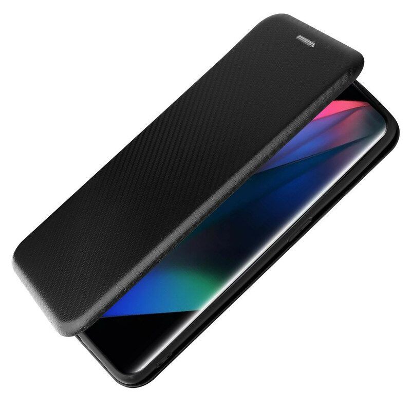 Bescherming Hoesje voor Oppo Find X3 Pro Folio-hoesje Gekleurde Koolstofsilicone