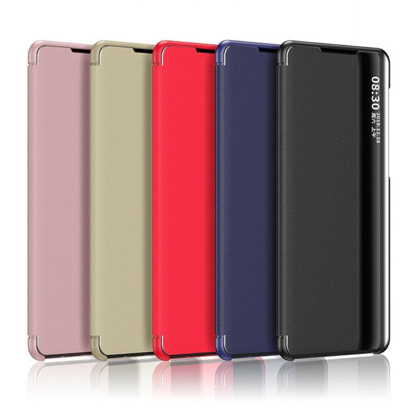 Bescherming Hoesje voor Oppo Find X3 Pro Getextureerd Kunstleer