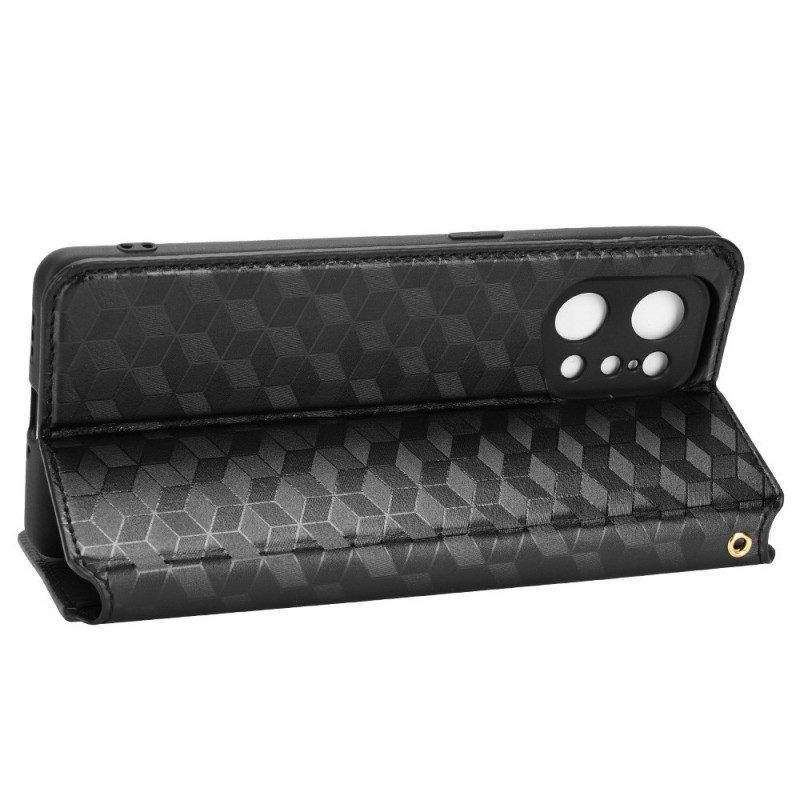 Bescherming Hoesje voor Oppo Find X5 Folio-hoesje Diamant Leereffect