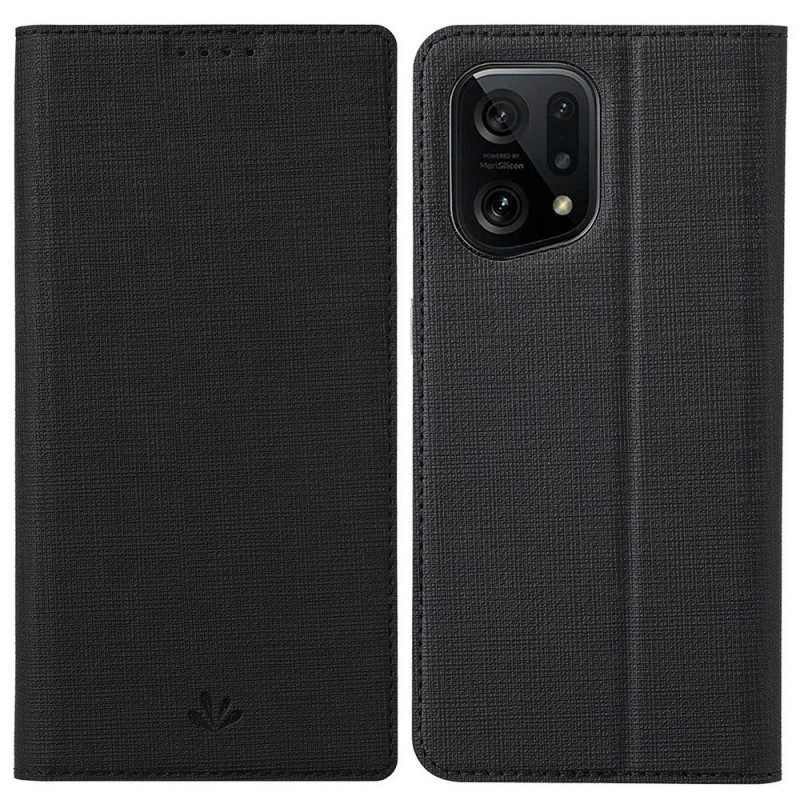 Bescherming Hoesje voor Oppo Find X5 Folio-hoesje Vili-stoffentextuur