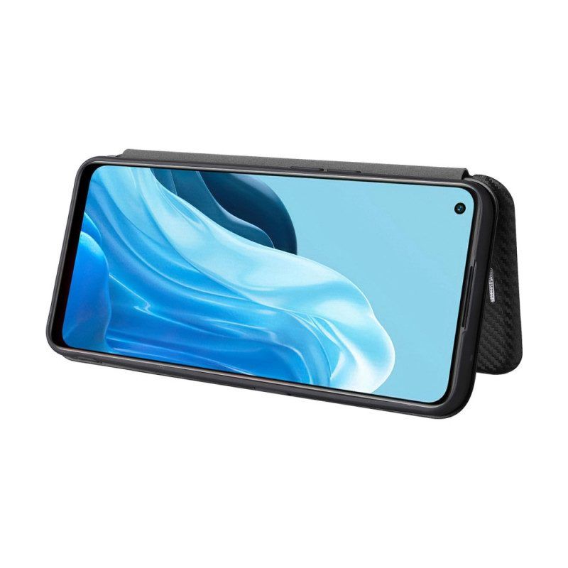 Bescherming Hoesje voor Oppo Find X5 Lite Folio-hoesje Koolstofvezel Textuur