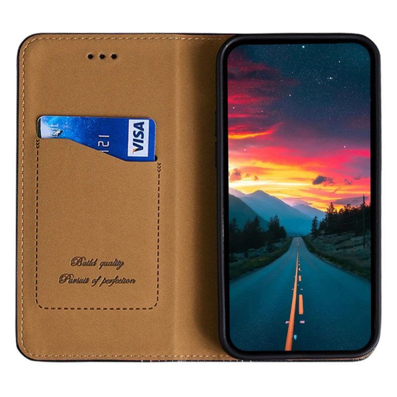 Bescherming Hoesje voor Oppo Find X5 Lite Folio-hoesje Litchi Split Lederen Stiksels