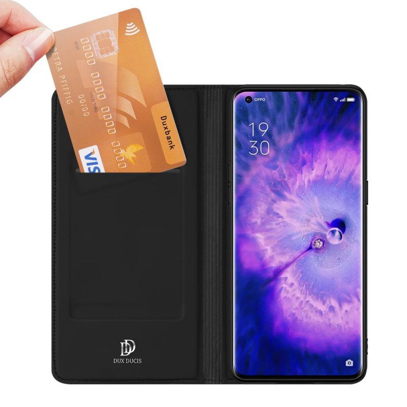 Bescherming Hoesje voor Oppo Find X5 Pro Folio-hoesje Skin Pro-serie Dux Ducis