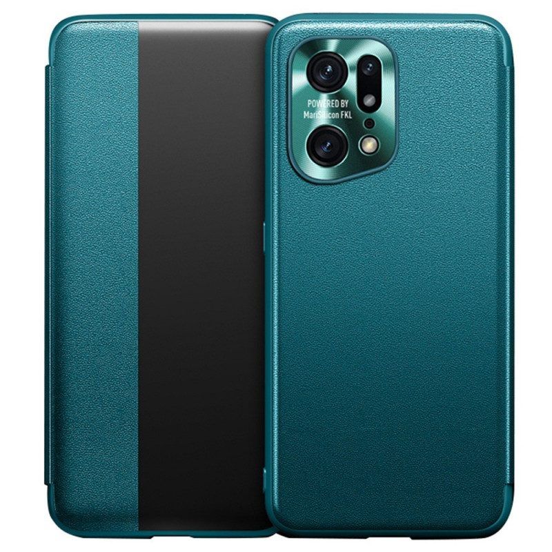 Bescherming Hoesje voor Oppo Find X5 Pro Kunstleer
