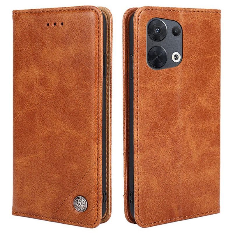 Bescherming Hoesje voor Oppo Reno 8 Folio-hoesje Decoratieve Klinknagels