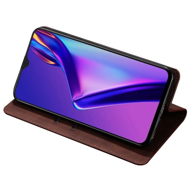 Bescherming Hoesje voor Oppo Reno 8 Pro Folio-hoesje Leer-effect