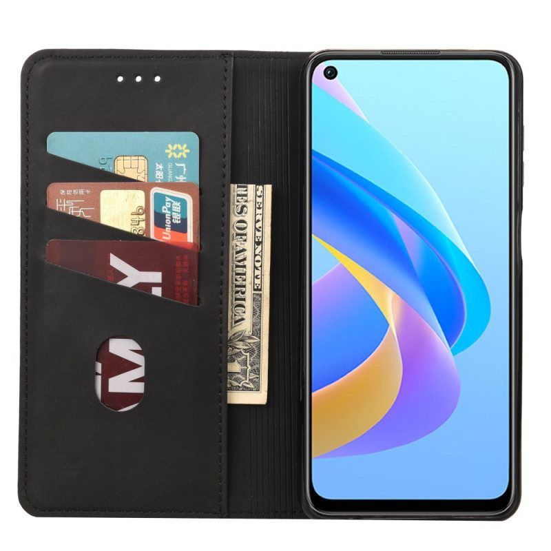 Bescherming Hoesje voor Realme 9i Folio-hoesje Tweekleurig Zakelijk Leereffect