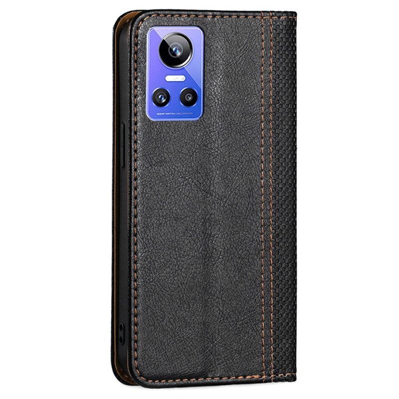 Bescherming Hoesje voor Realme GT Neo 3 Folio-hoesje Jeanstextuur