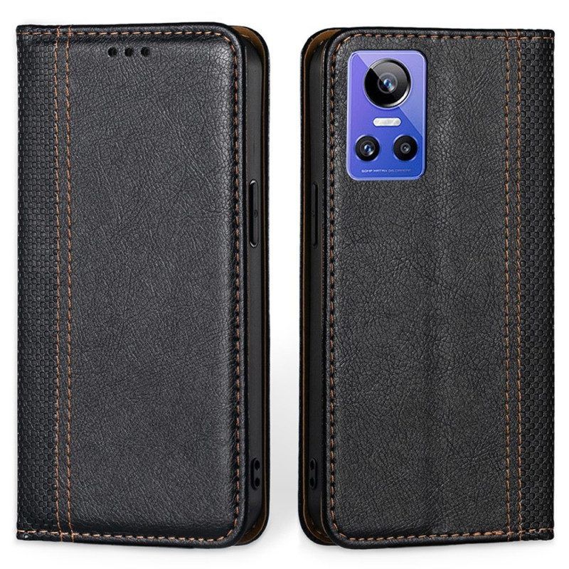 Bescherming Hoesje voor Realme GT Neo 3 Folio-hoesje Jeanstextuur