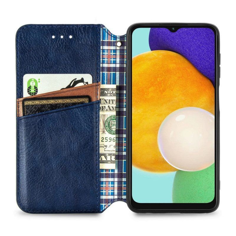 Bescherming Hoesje voor Samsung Galaxy A13 5G / A04s Folio-hoesje Strappy Litchi Lederen Stijl