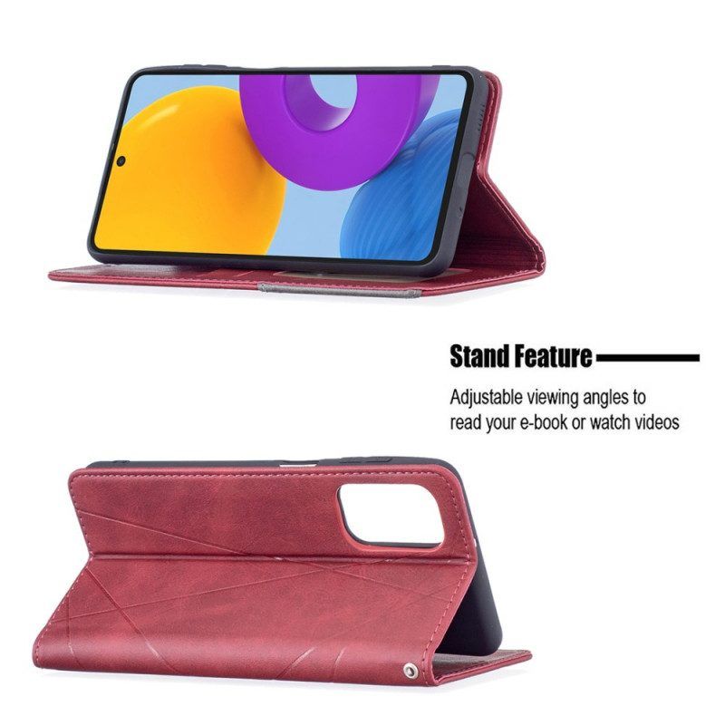 Bescherming Hoesje voor Samsung Galaxy M52 5G Folio-hoesje Patroon Van Imitatieleer