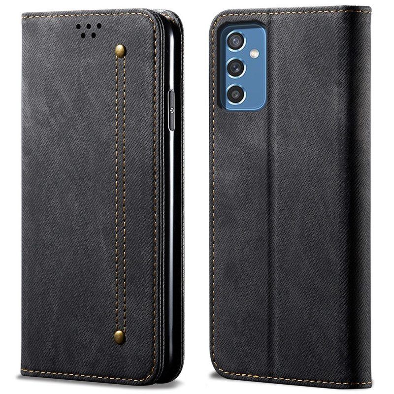 Bescherming Hoesje voor Samsung Galaxy M52 5G Folio-hoesje Spijkerstof