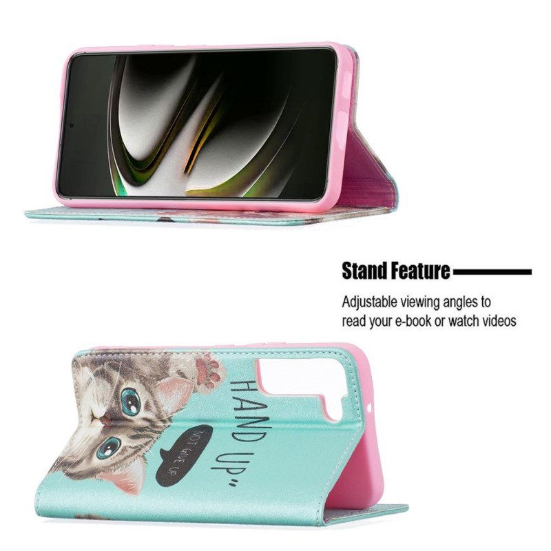 Bescherming Hoesje voor Samsung Galaxy S22 5G Folio-hoesje Hand Omhoog