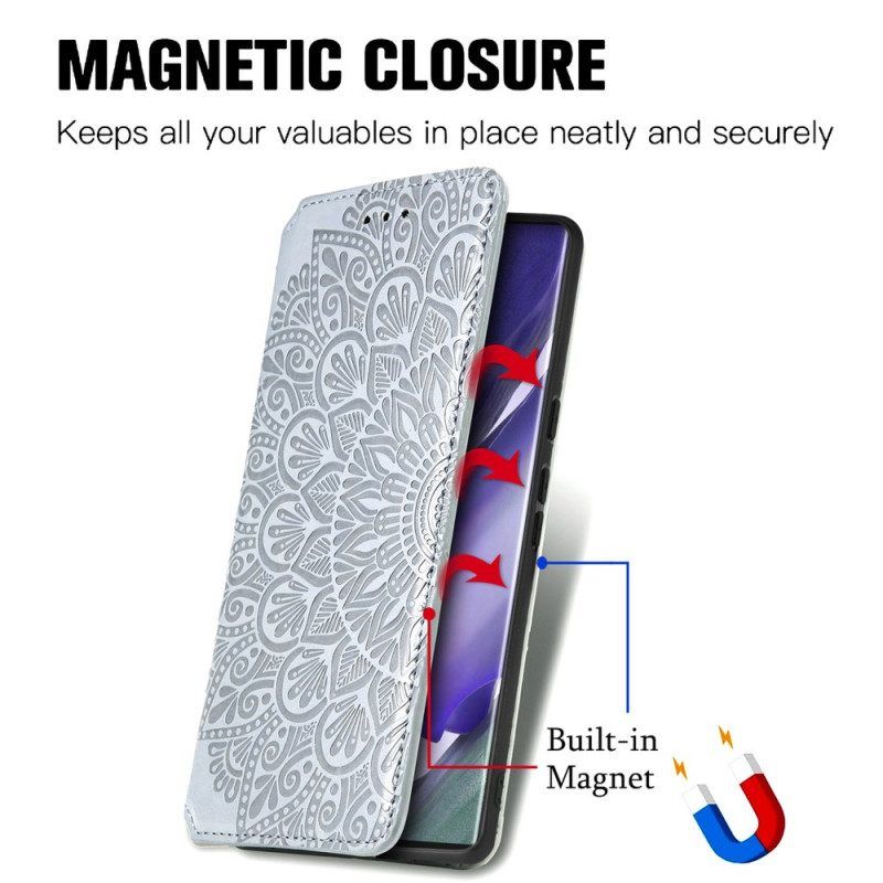 Bescherming Hoesje voor Samsung Galaxy S22 Ultra 5G Folio-hoesje Mandala
