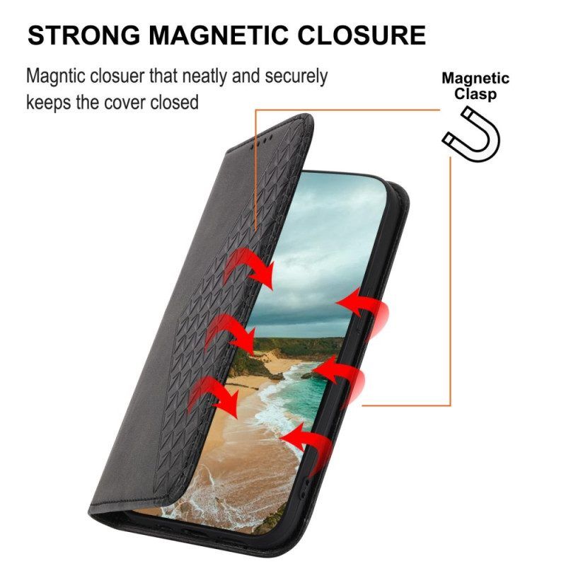 Bescherming Hoesje voor Sony Xperia 10 IV Folio-hoesje Leren Stijl Met 3d-patroon En Riem