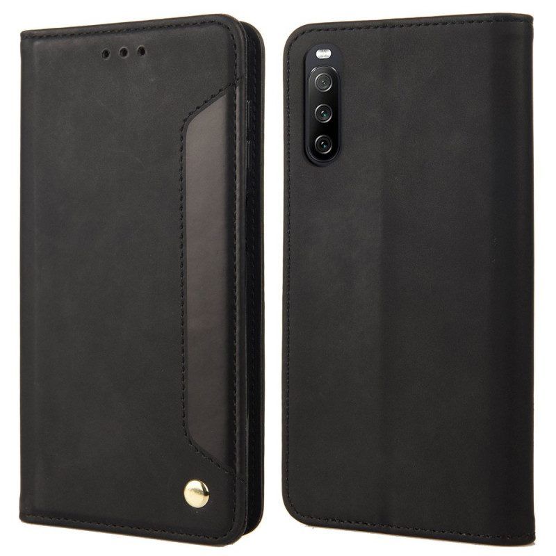 Bescherming Hoesje voor Sony Xperia 10 IV Folio-hoesje Twee Toon