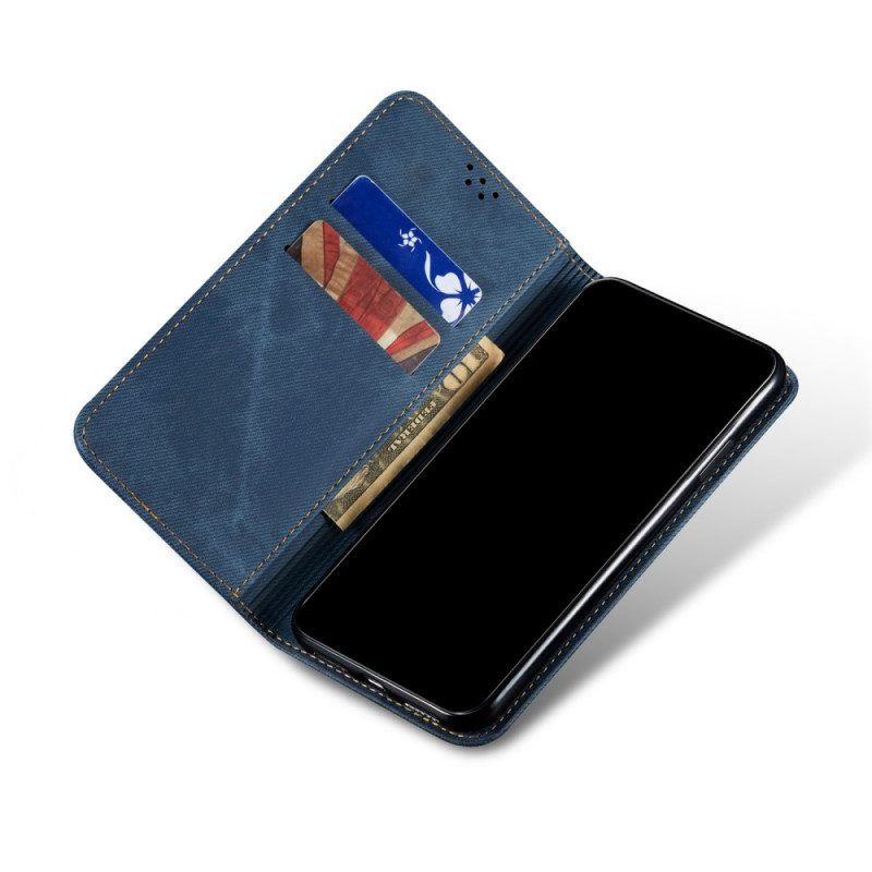 Bescherming Hoesje voor Xiaomi 12 Pro Folio-hoesje Spijkerstof