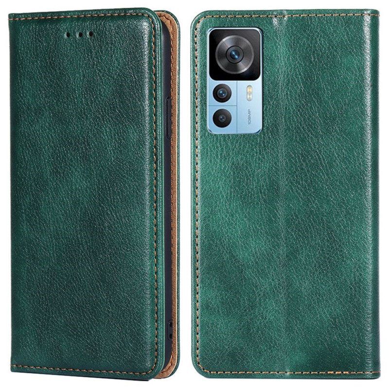 Bescherming Hoesje voor Xiaomi 12T / 12T Pro Folio-hoesje Lakleer-effect