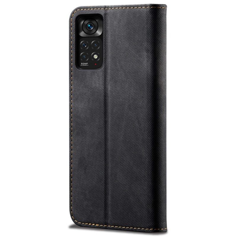 Bescherming Hoesje voor Xiaomi Redmi Note 11 / 11S Folio-hoesje Spijkerstof