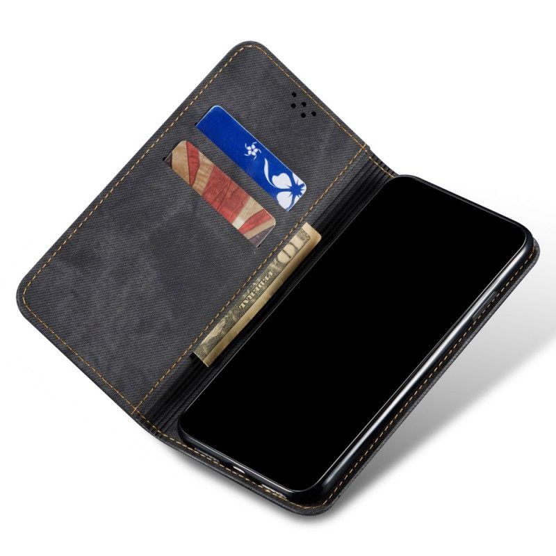 Bescherming Hoesje voor Xiaomi Redmi Note 11 / 11S Folio-hoesje Spijkerstof