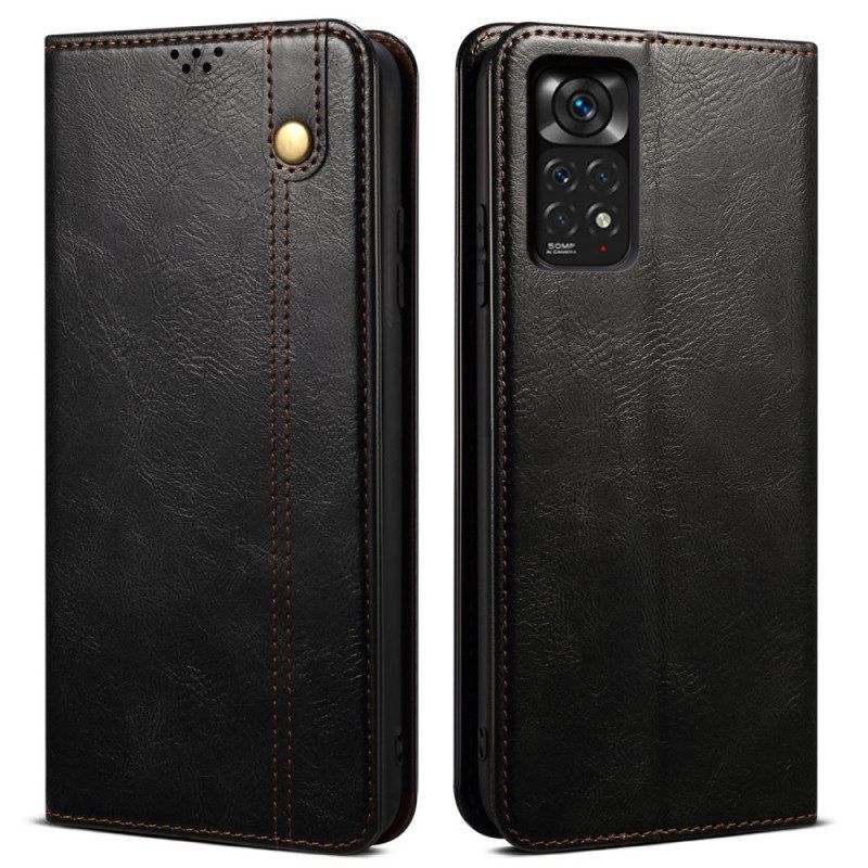 Bescherming Hoesje voor Xiaomi Redmi Note 11 Pro / 11 Pro 5G Folio-hoesje Gewaxt Kunstleer