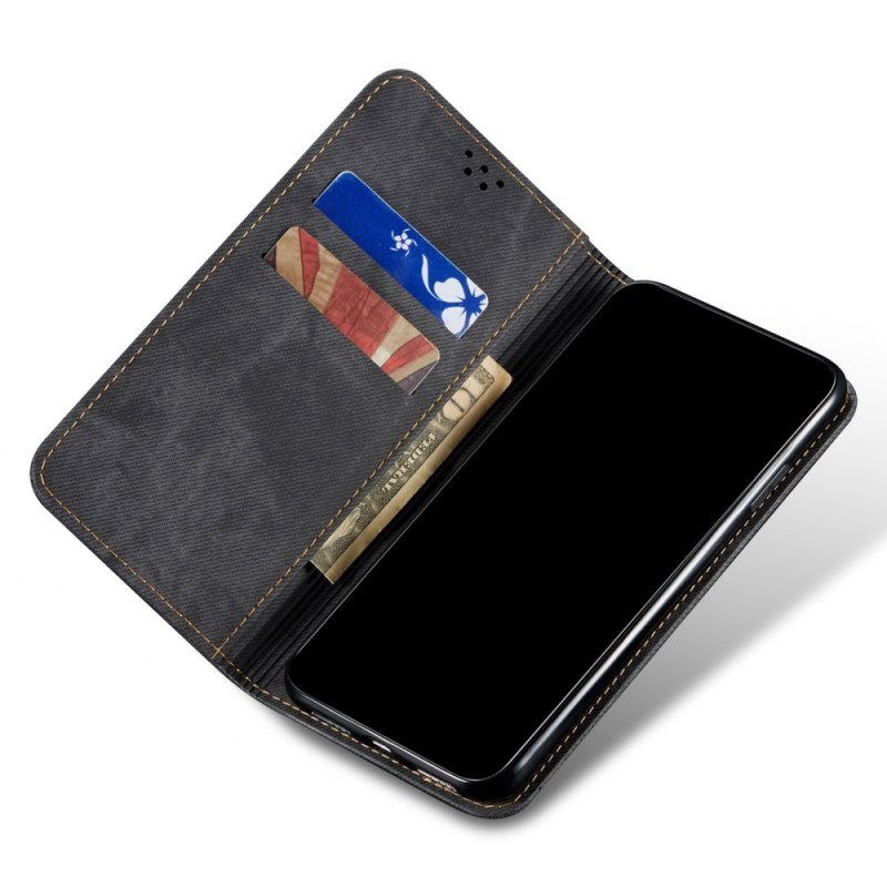Bescherming Hoesje voor Xiaomi Redmi Note 11 Pro / 11 Pro 5G Folio-hoesje Spijkerstof