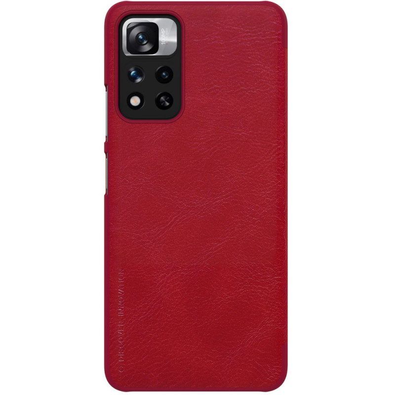 Bescherming Hoesje voor Xiaomi Redmi Note 11 Pro Plus 5G Folio-hoesje Nillkin Qin-serie