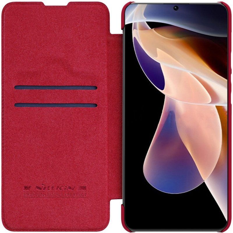 Bescherming Hoesje voor Xiaomi Redmi Note 11 Pro Plus 5G Folio-hoesje Nillkin Qin-serie