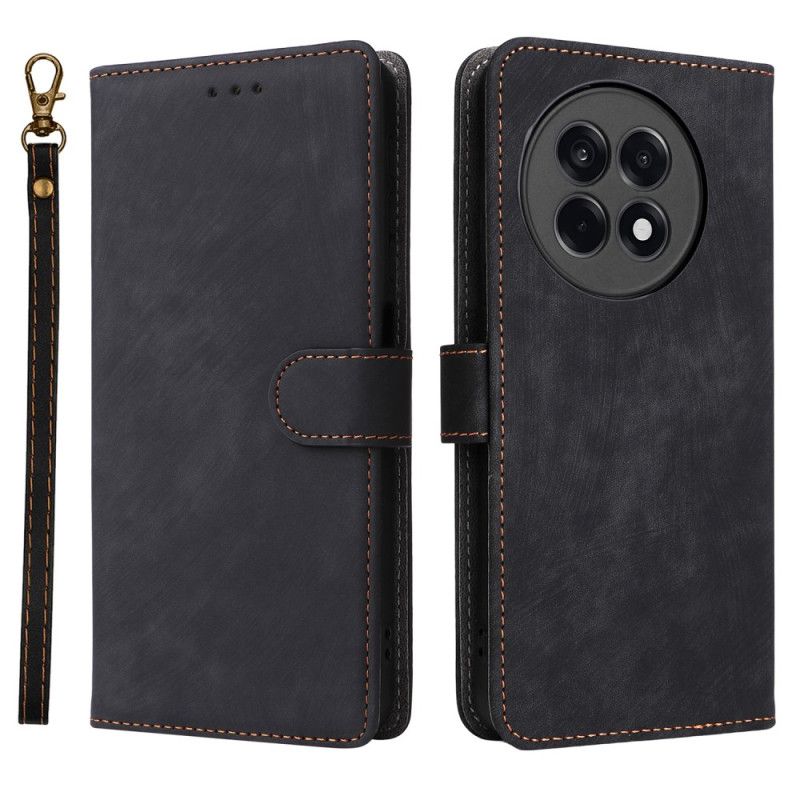 Bescherming Hoesje Oneplus 13r Rfid-blokkerend Leer-effect Met Bandje