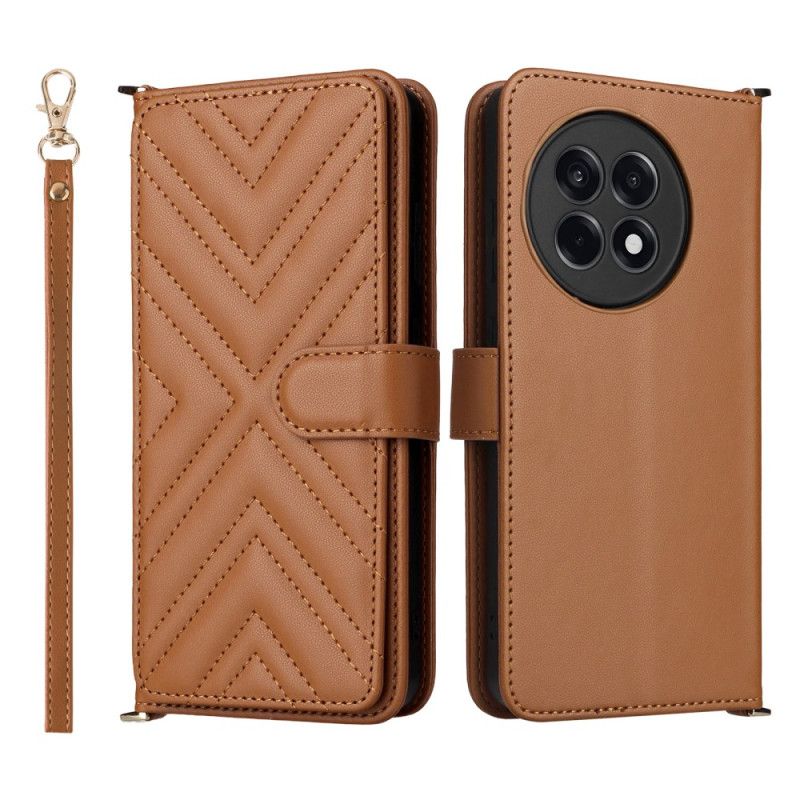 Bescherming Hoesje Oneplus 13r Stijlvol Met Bandje En Schouderband