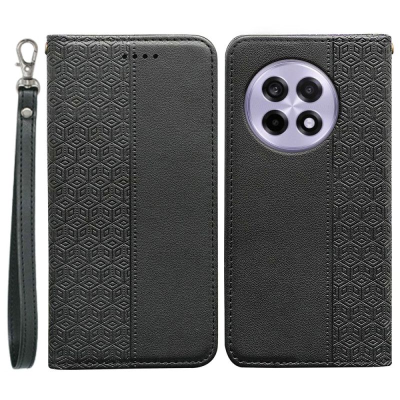 Folio-hoesje Oneplus 13r Portemonnee Met Bandje Met Ruitpatroon Bescherming Hoesje