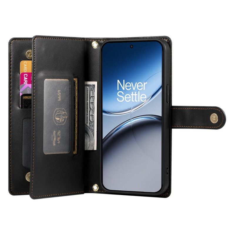 Leren Hoesje Oneplus 13r Portemonnee Met Riem En Schouderband Bescherming Hoesje