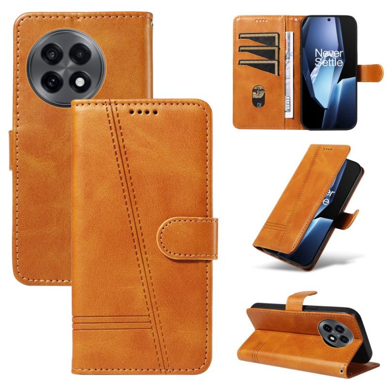 Leren Hoesje Voor Oneplus 13r Lijnen