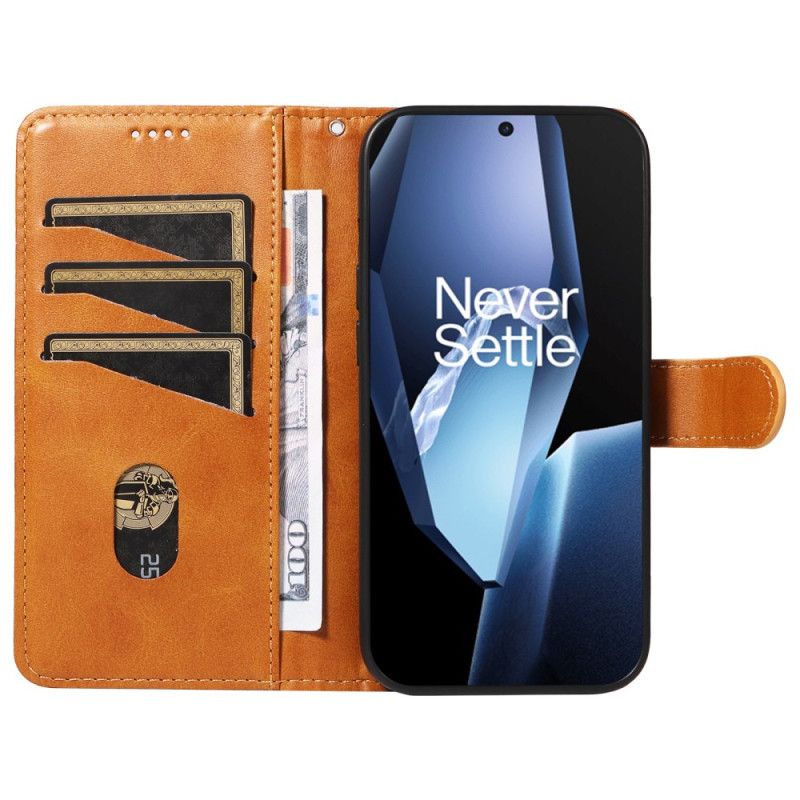 Leren Hoesje Voor Oneplus 13r Lijnen