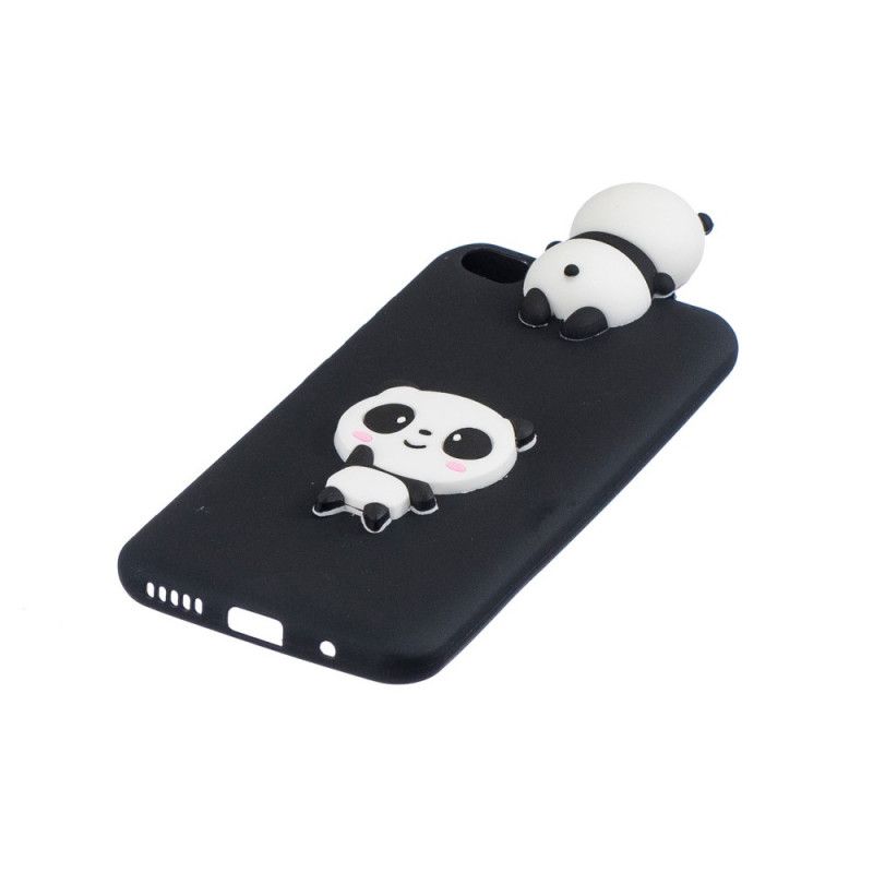 Hoesje Xiaomi Redmi Go Zwart Mijn 3D Panda