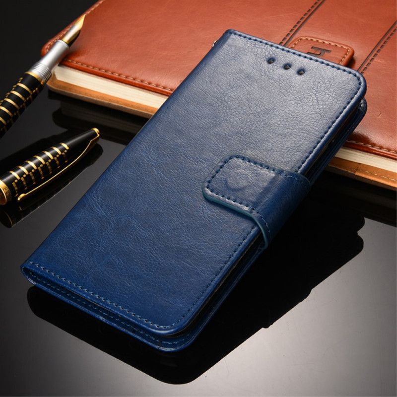 Bescherming Hoesje OnePlus Nord N10 Rood Zwart Kleur Leerstijl