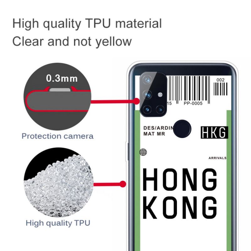 Case Hoesje OnePlus Nord N10 Telefoonhoesje Instapkaart Naar Hong Kong