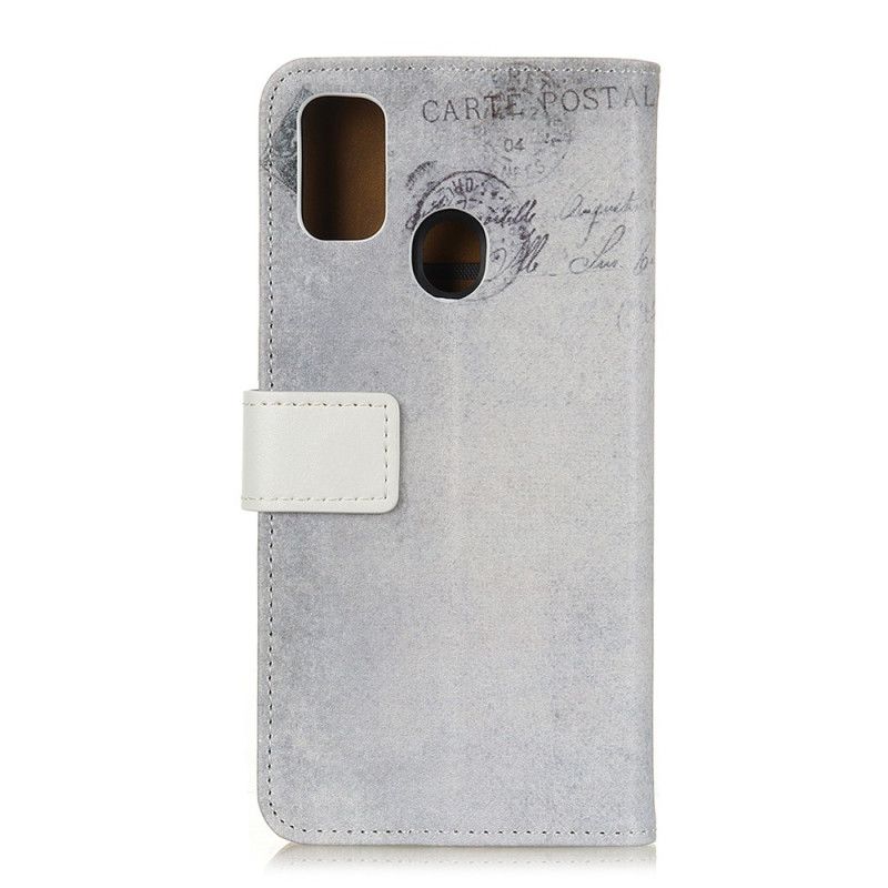 Flip Case Leren OnePlus Nord N10 Reizende Kat