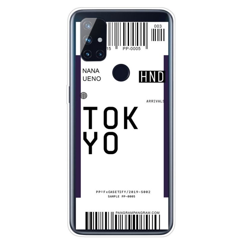 Hoesje OnePlus Nord N10 Donkerblauw Zwart Instapkaart Tokyo