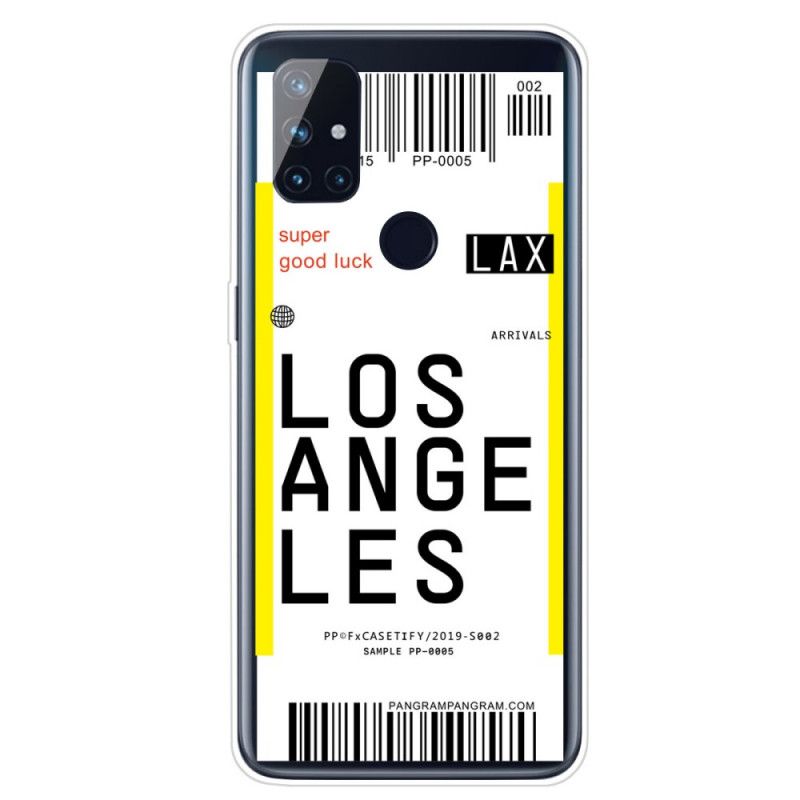 Hoesje OnePlus Nord N10 Instapkaart Naar Los Angeles