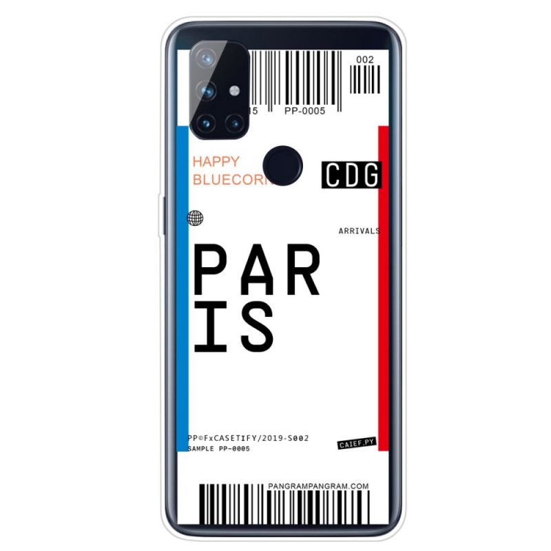 Hoesje OnePlus Nord N10 Instapkaart Naar Parijs