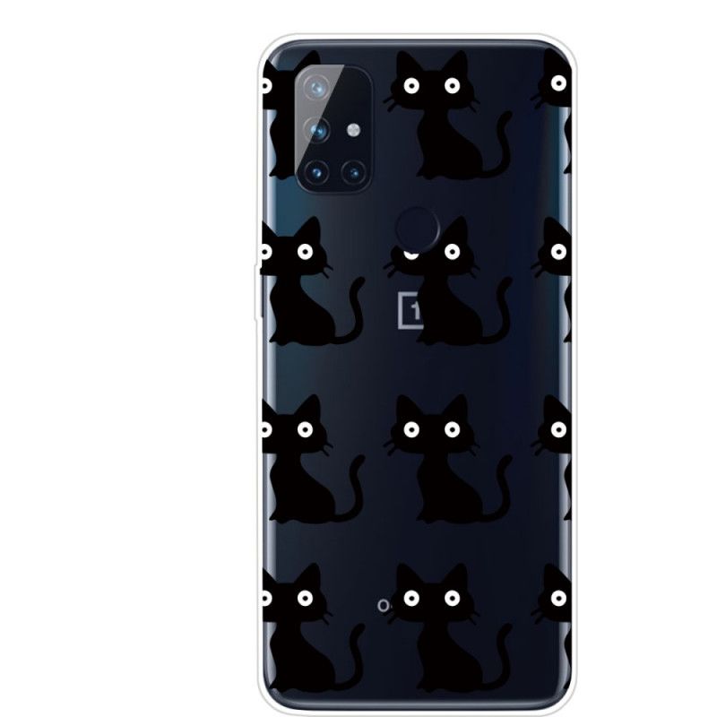 Hoesje OnePlus Nord N10 Meerdere Zwarte Katten