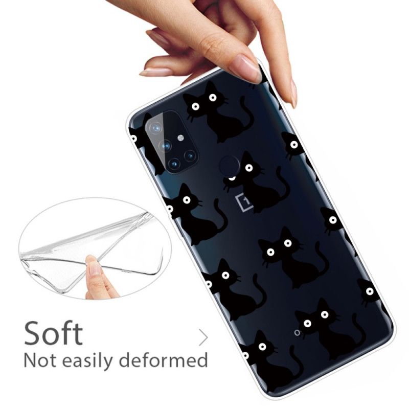 Hoesje OnePlus Nord N10 Meerdere Zwarte Katten