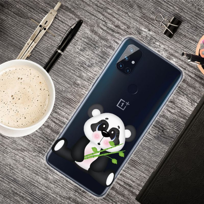 Hoesje OnePlus Nord N10 Transparante Droevige Panda